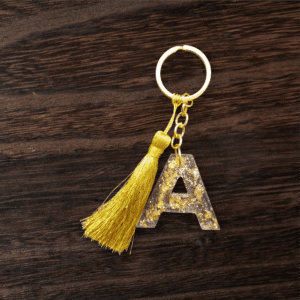 resin alphabet keychain – customizable initials