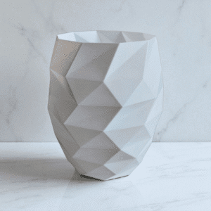elegant white vase – 3d printed decorative piece