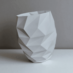 elegant white vase – 3d printed decorative piece