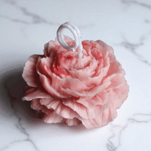 light pink wax candle – decorative