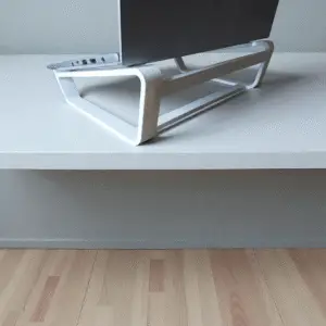 stylish white laptop stand – 3d printed (15–16 inch)