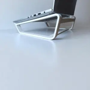 stylish white laptop stand – 3d printed (15–16 inch)