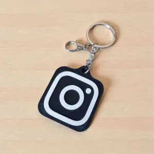 Shop nfc instagram keychain – black (3d printed)