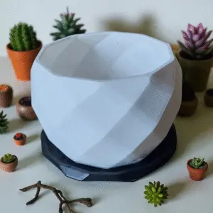 Shop white mini pot with tray – 3d printed for small plants