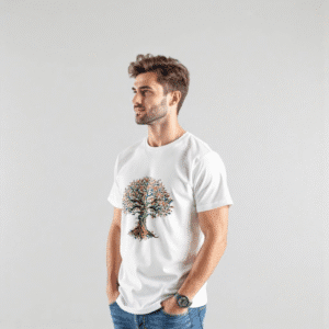 white graphic t shirt – bold front design