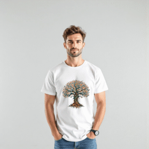 clothing white graphic t shirt – bold front design