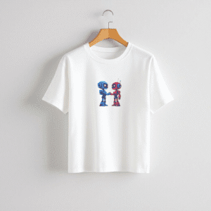 white dtf printed t‑shirt