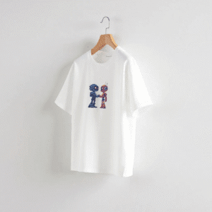 white dtf printed t‑shirt